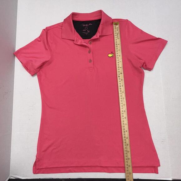 Magnolia Lane Tech Masters Solid Pink Preppy Designer Athletic Polo Golf Shirt - Picture 7 of 15